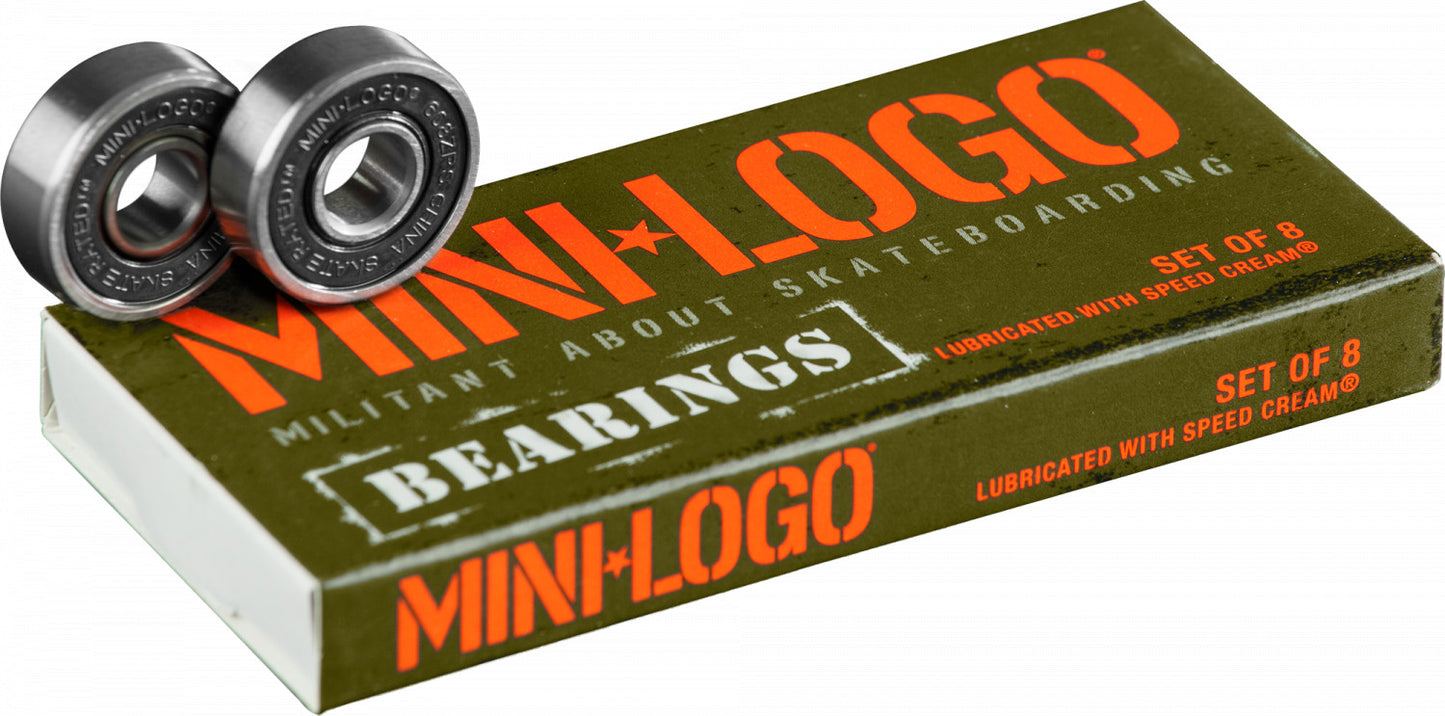 MINI LOGO SKATEBOARD BEARINGS SERIES 3 8MM SINGLE 8PK