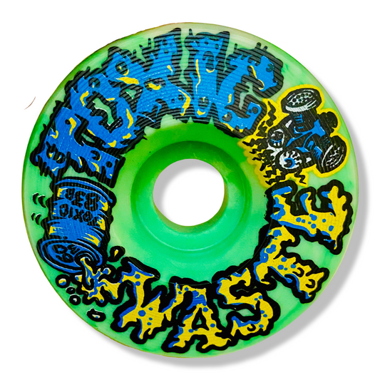 Toxic Waste VERY-HARD SUPERTHANE Wheels 60mm/103a (Flat) - Green Marble