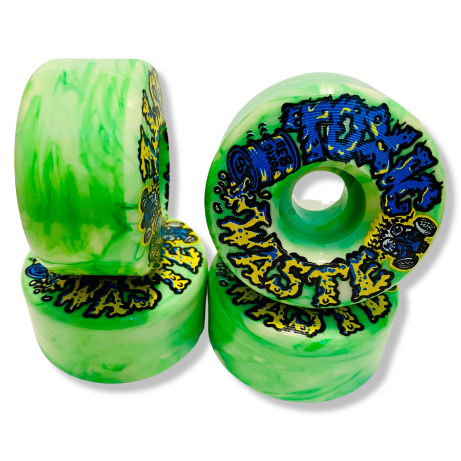 Toxic Waste VERY-HARD SUPERTHANE Wheels 60mm/103a (Flat) - Green Marble