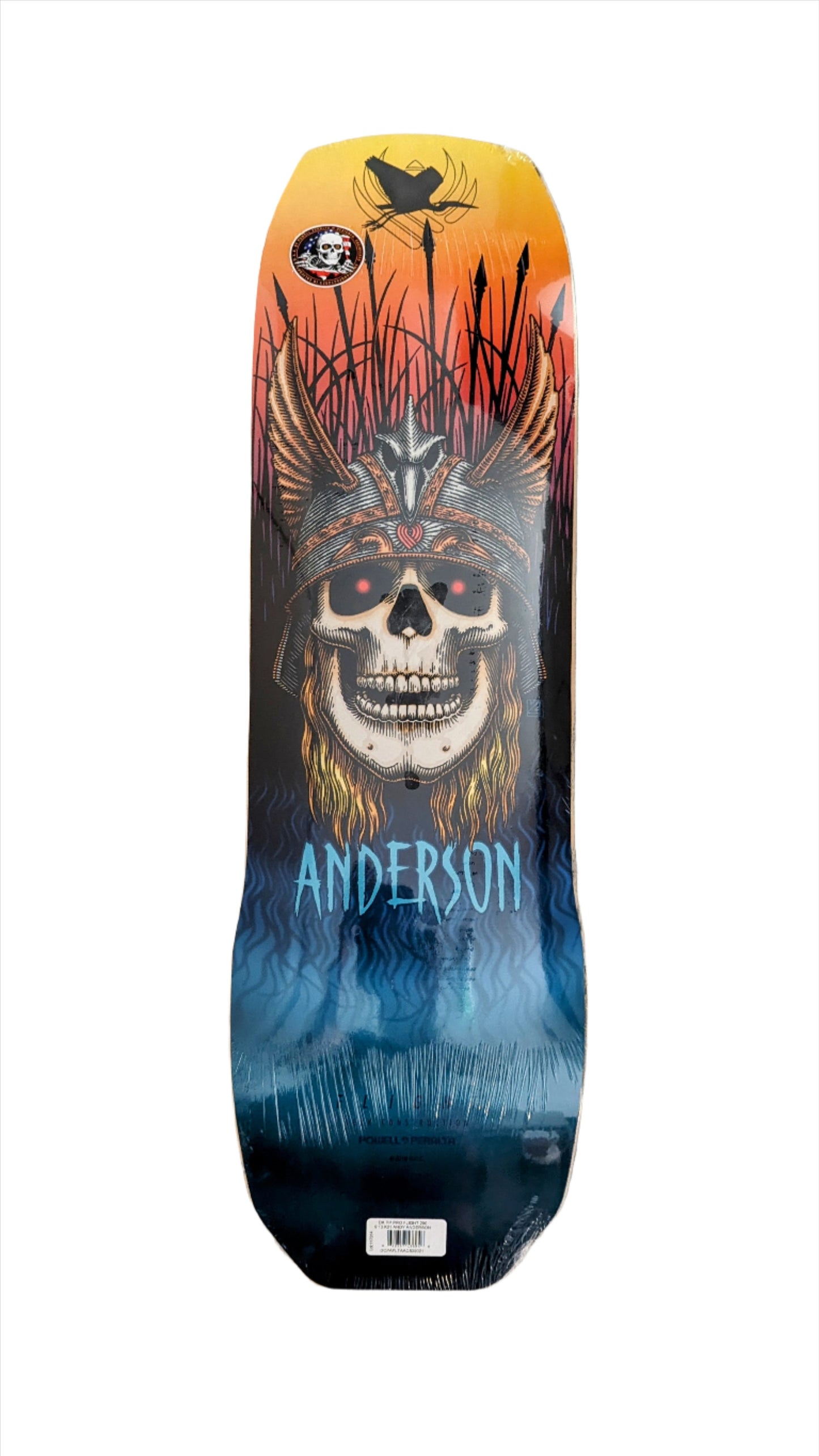 Powell Peralta Pro Andy Anderson Heron Flight® Skateboard Deck - Shape  9.13 x 32.8