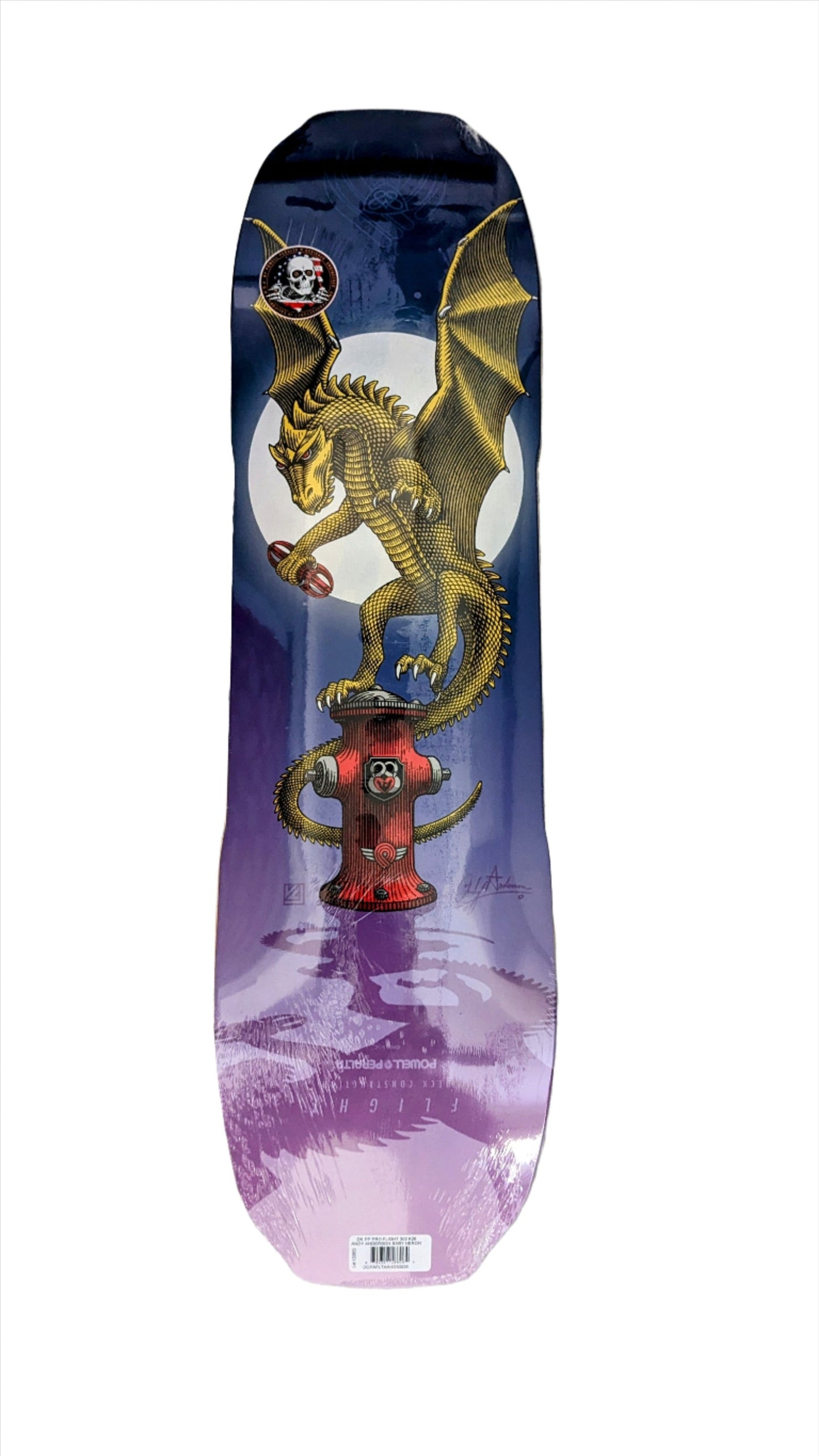 Powell Peralta Pro Andy Anderson Baby Heron (Vajra) FLIGHT® Skateboard Deck - 8.4 x 32.5