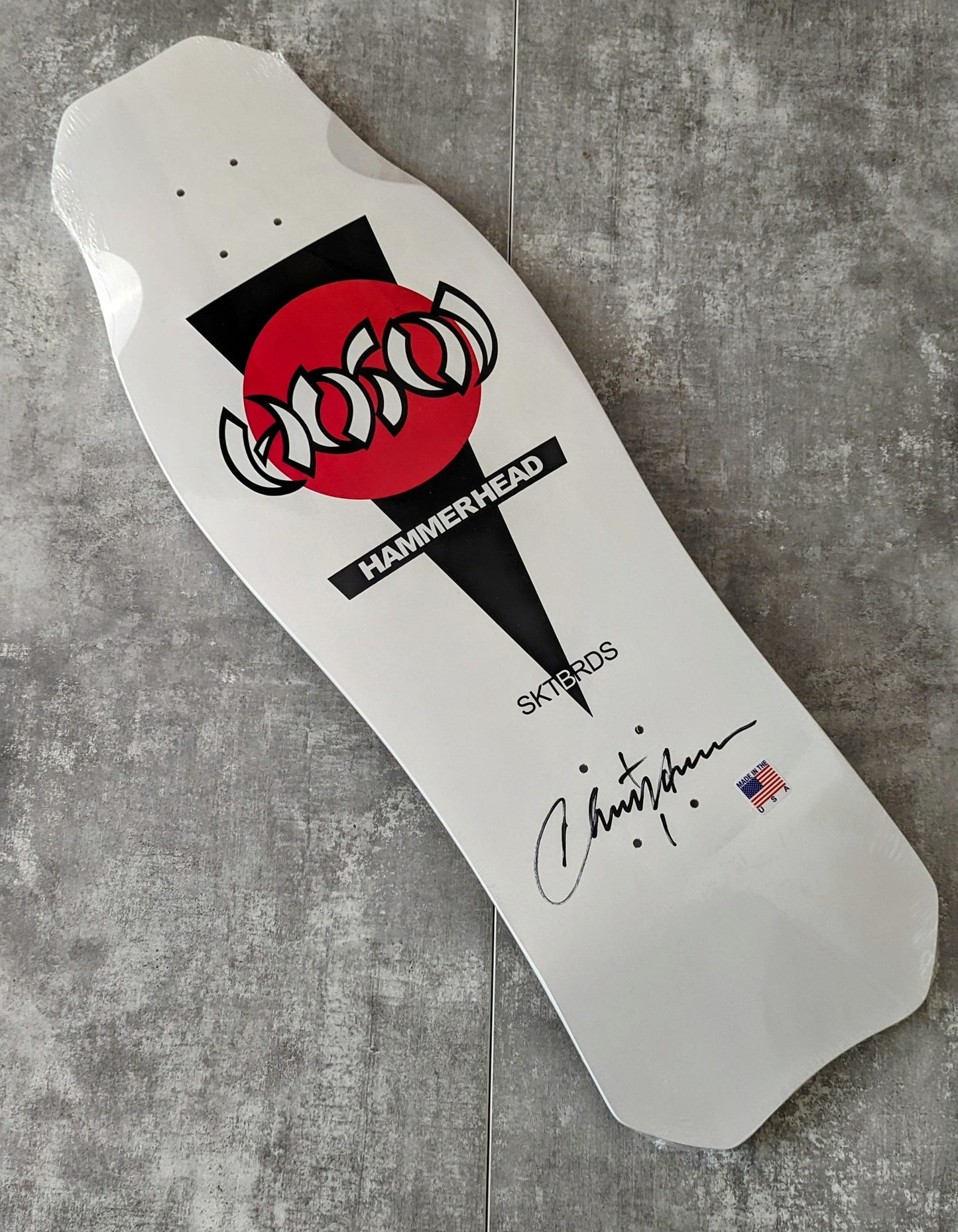 HOSOI SKATEBOARDS O.G. HAMMERHEAD WHITE DECK SIGNED – 10.5"X31"