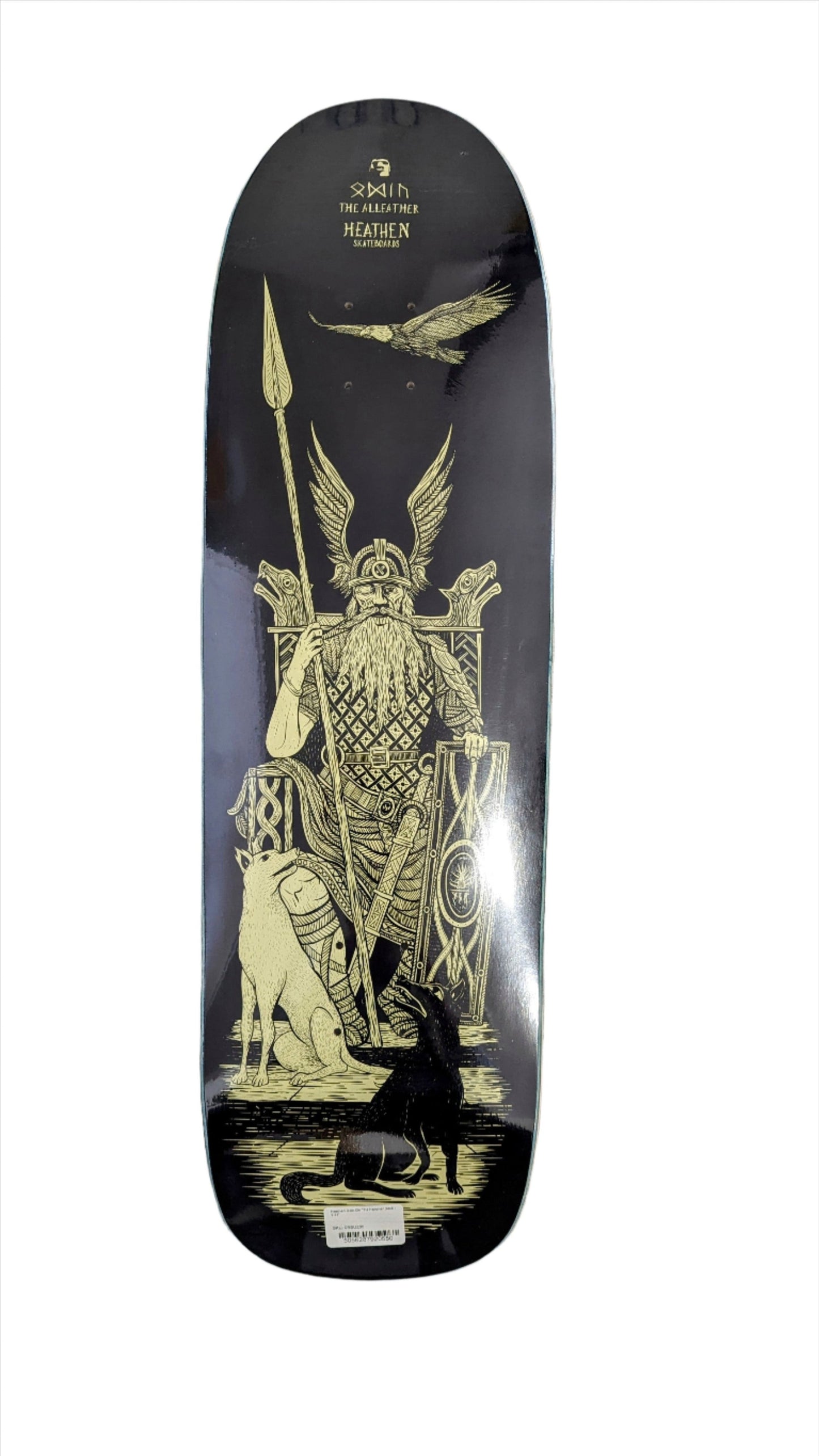 HEATHEN - ODIN ON THE HAMMER SKATEBOARD DECK - 9.31"