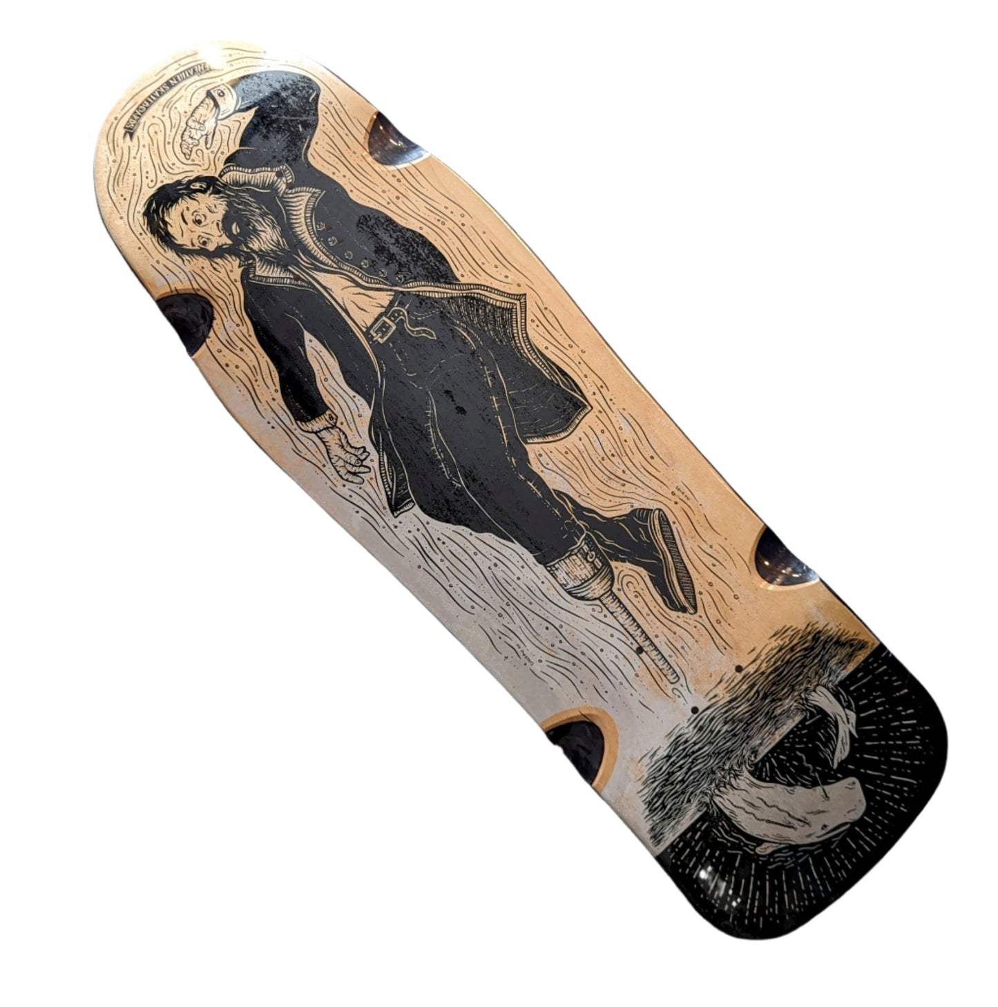 HEATHEN - AHAB DROWNING ON SLIMKOWSKI SKATEBOARD DECK - 9.60"