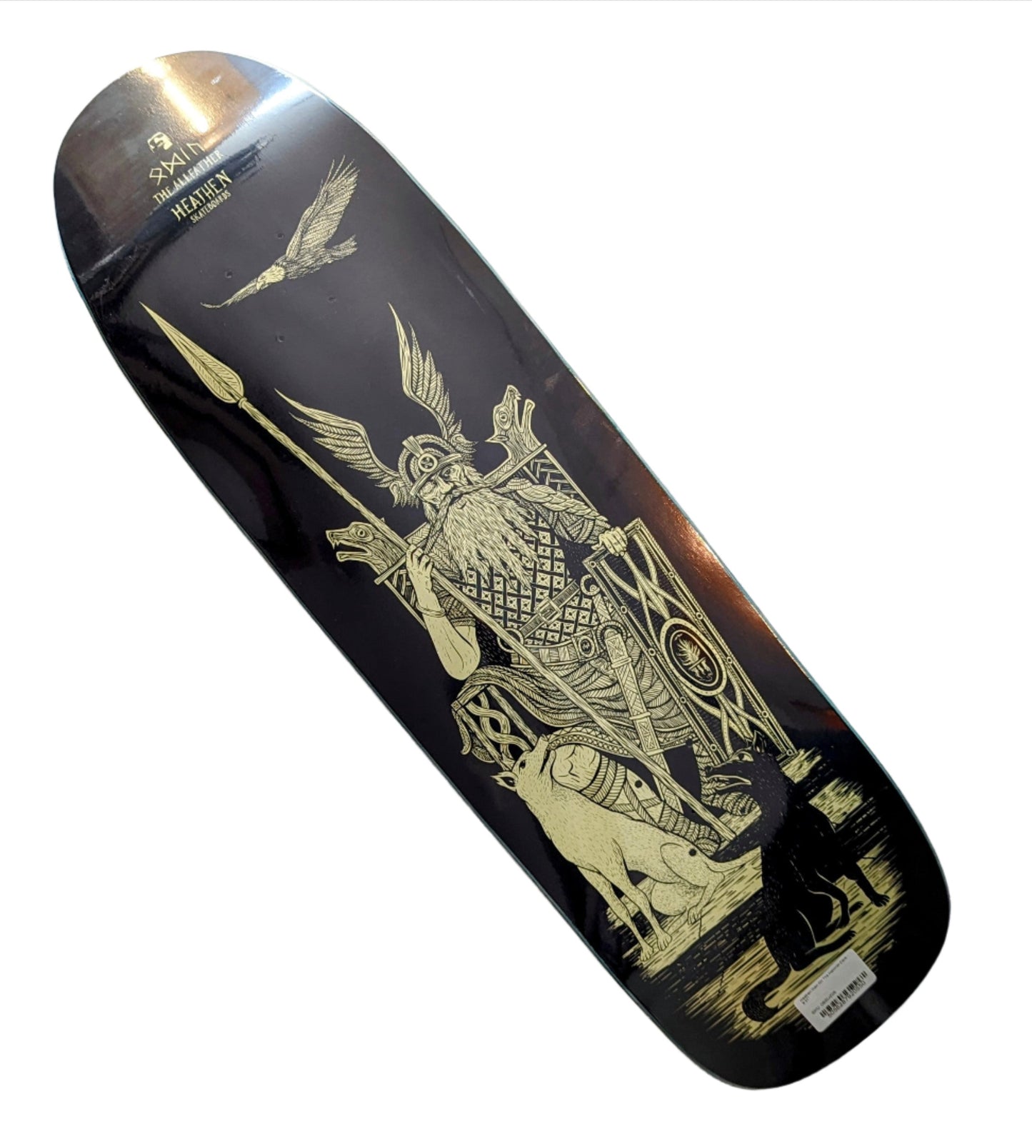 HEATHEN - ODIN ON THE HAMMER SKATEBOARD DECK - 9.31"