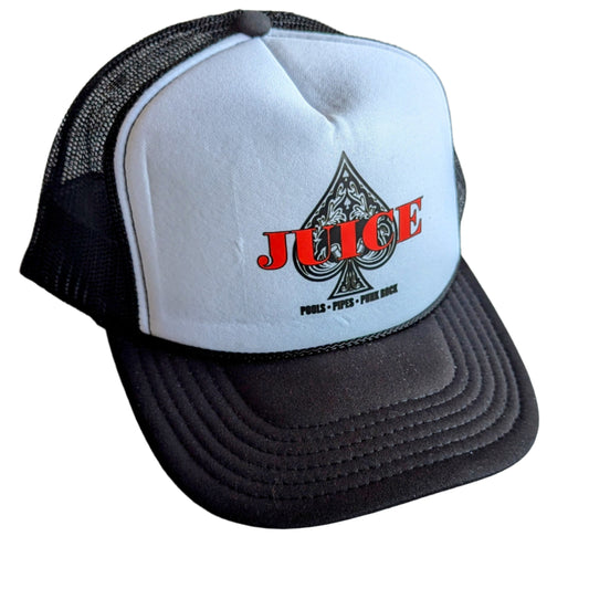 JUICE 'Ace Of Spades' Truckers Cap - White