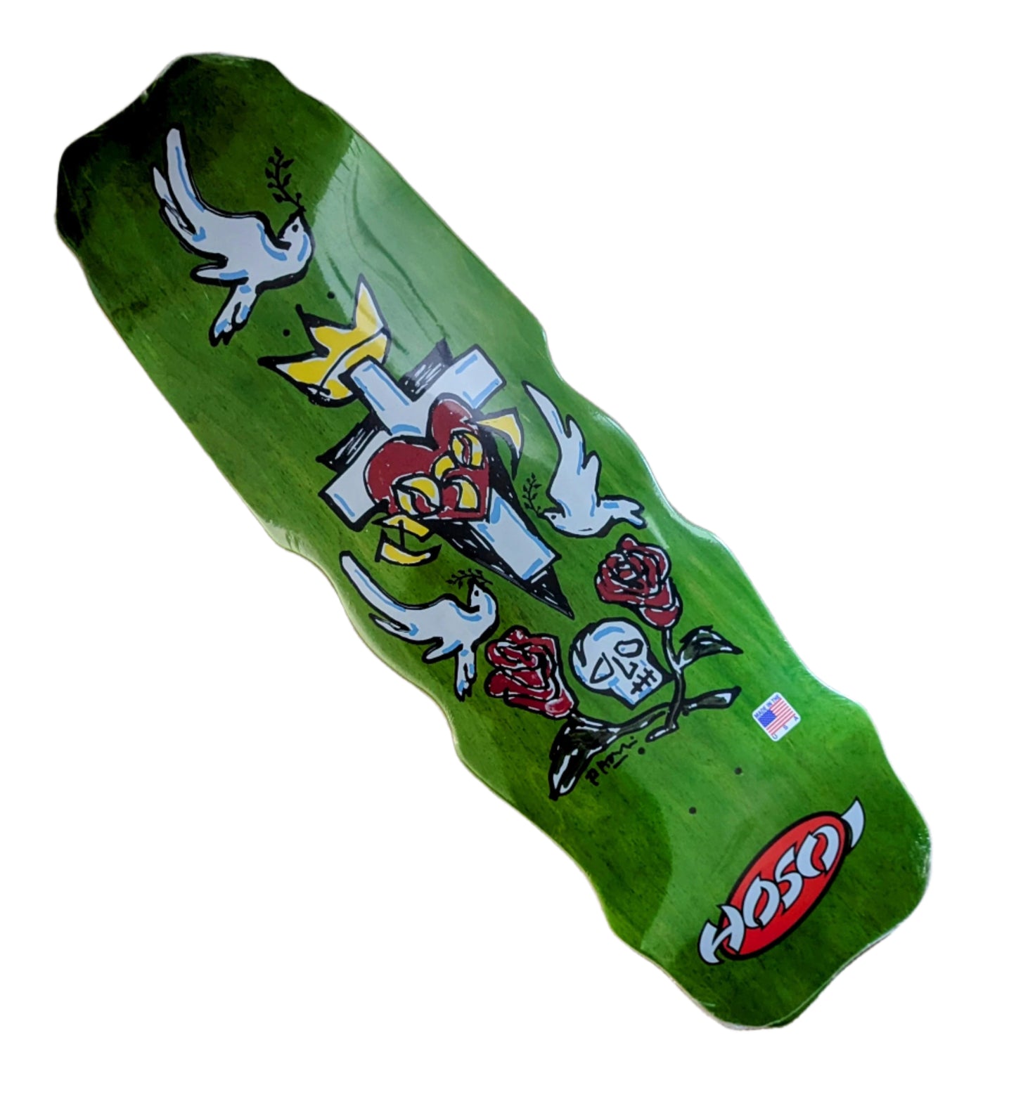 HOSOI  Hammerhead Hybrid Deck 9.5" x 32.25" LIME STAIN Deck