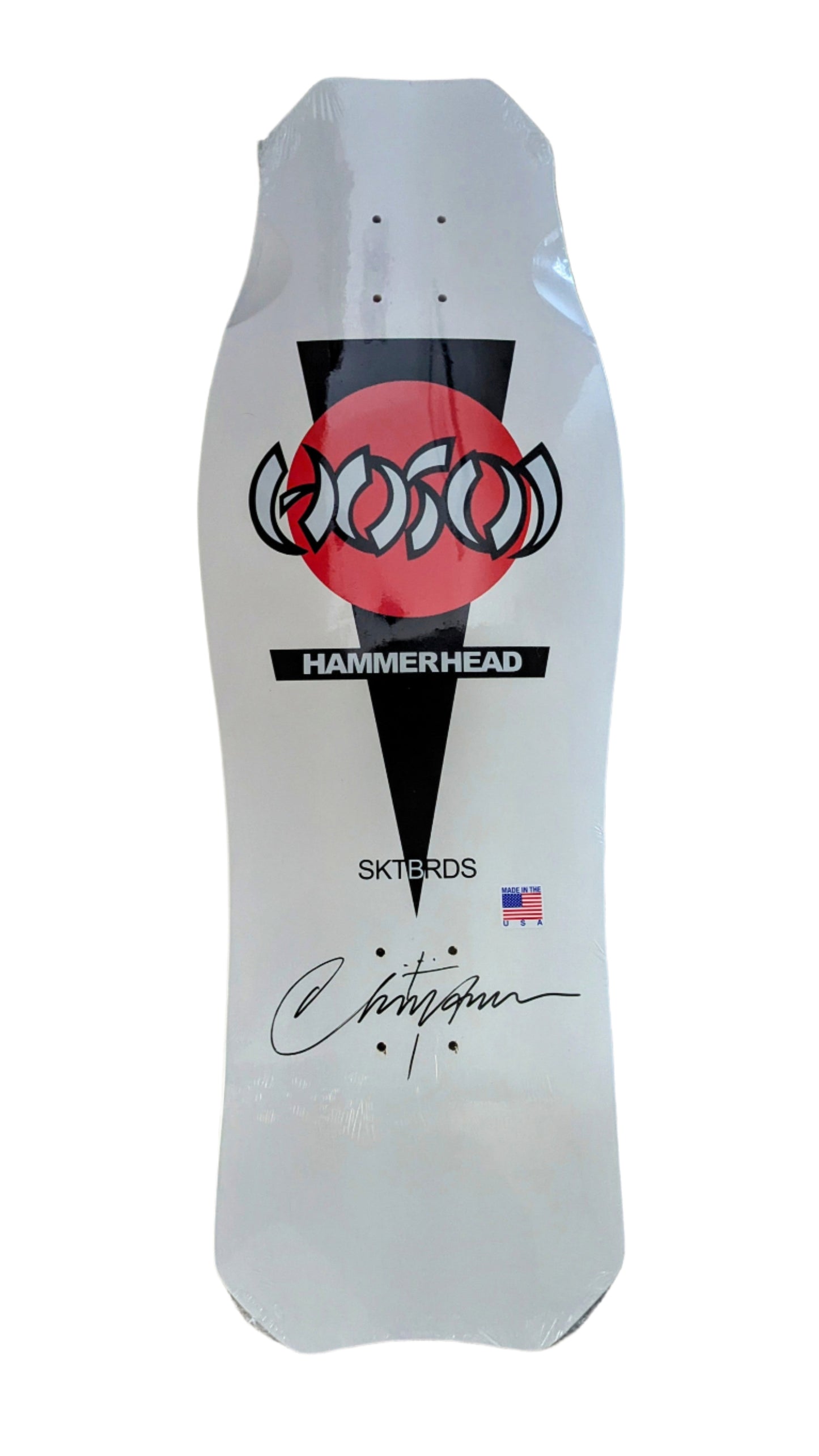 HOSOI -  O.G. Hammerhead White Deck Signed – 10.5"x31"