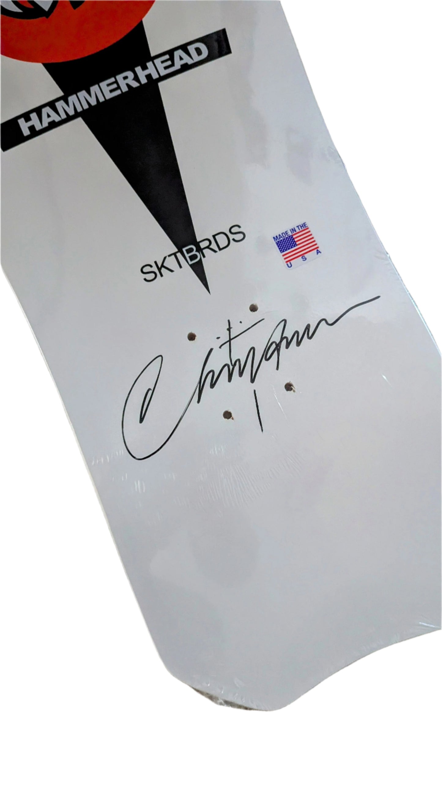 HOSOI -  O.G. Hammerhead White Deck Signed – 10.5"x31"