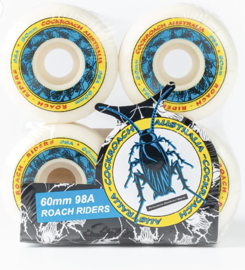 Cockroach Roach Rider 60mm, 98a White Wheels