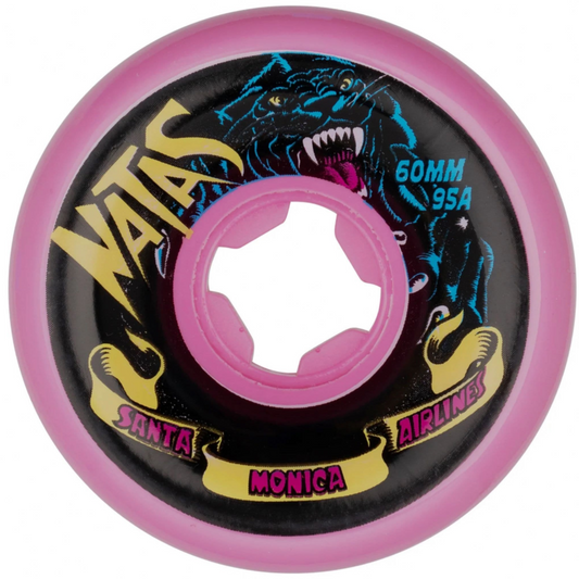 60mm Natas Kaupas Panther Vomits Pink 95a Slime Balls Skateboard Wheels