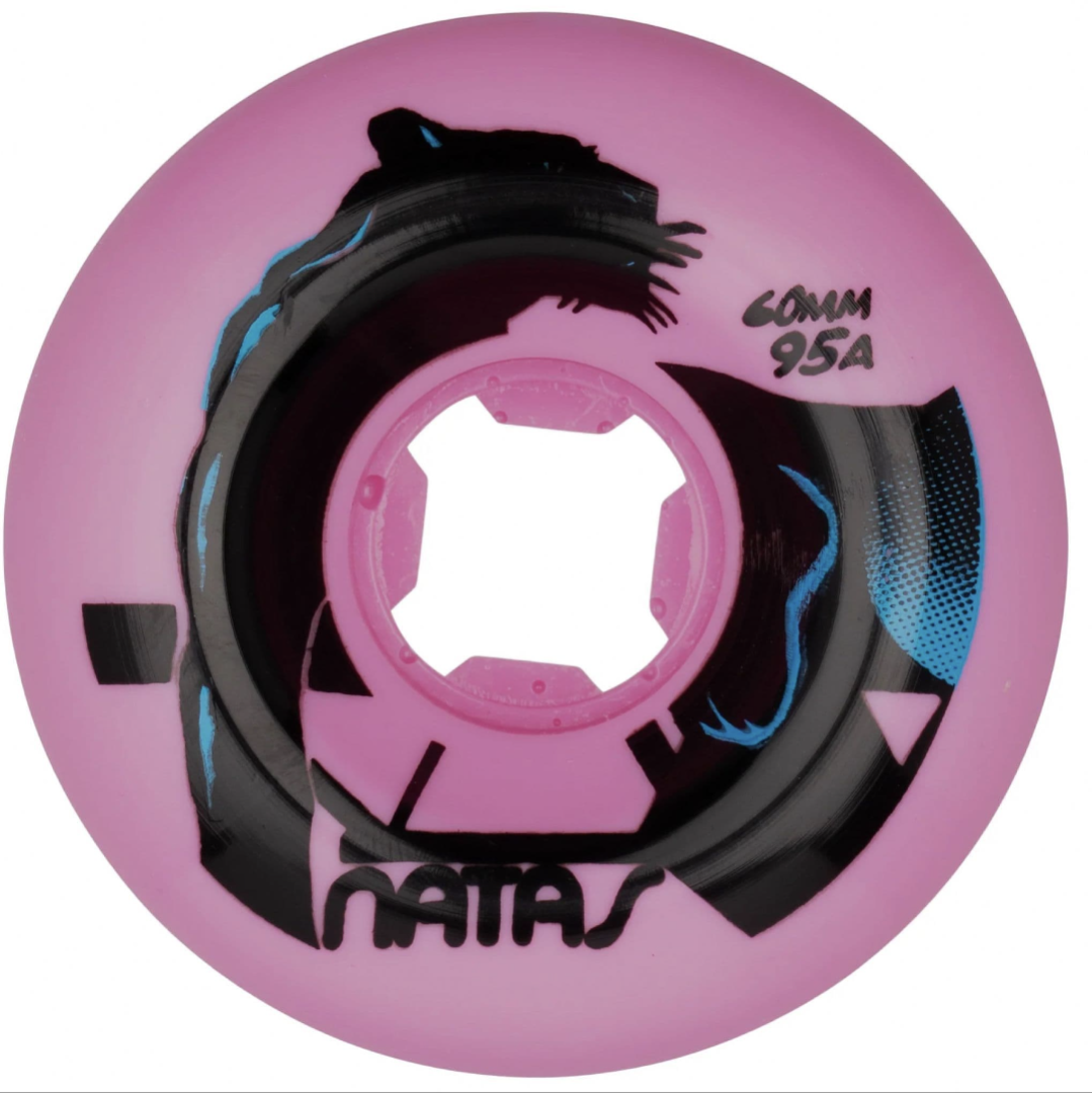 60mm Natas Kaupas Panther Vomits Pink 95a Slime Balls Skateboard Wheels