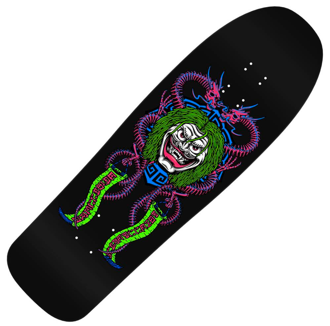 Powell Peralta Steve Caballero Mask Reissue Skateboard Deck Blacklight - 9.75 x 31.12