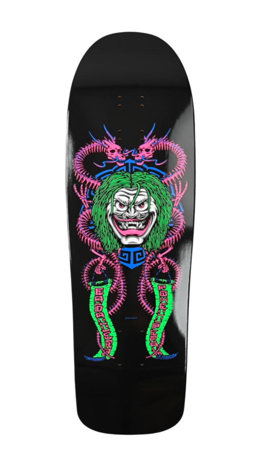 Powell Peralta Steve Caballero Mask Reissue Skateboard Deck Blacklight - 9.75 x 31.12