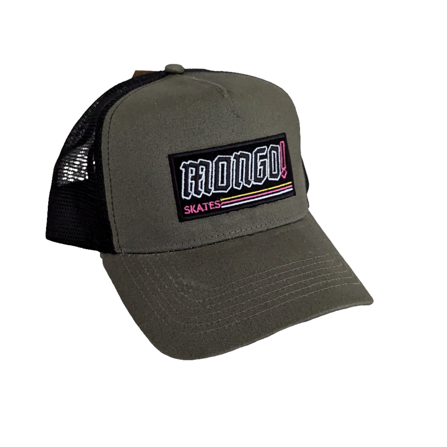 MONGO Green Embroidered Beech field Trucker Cap