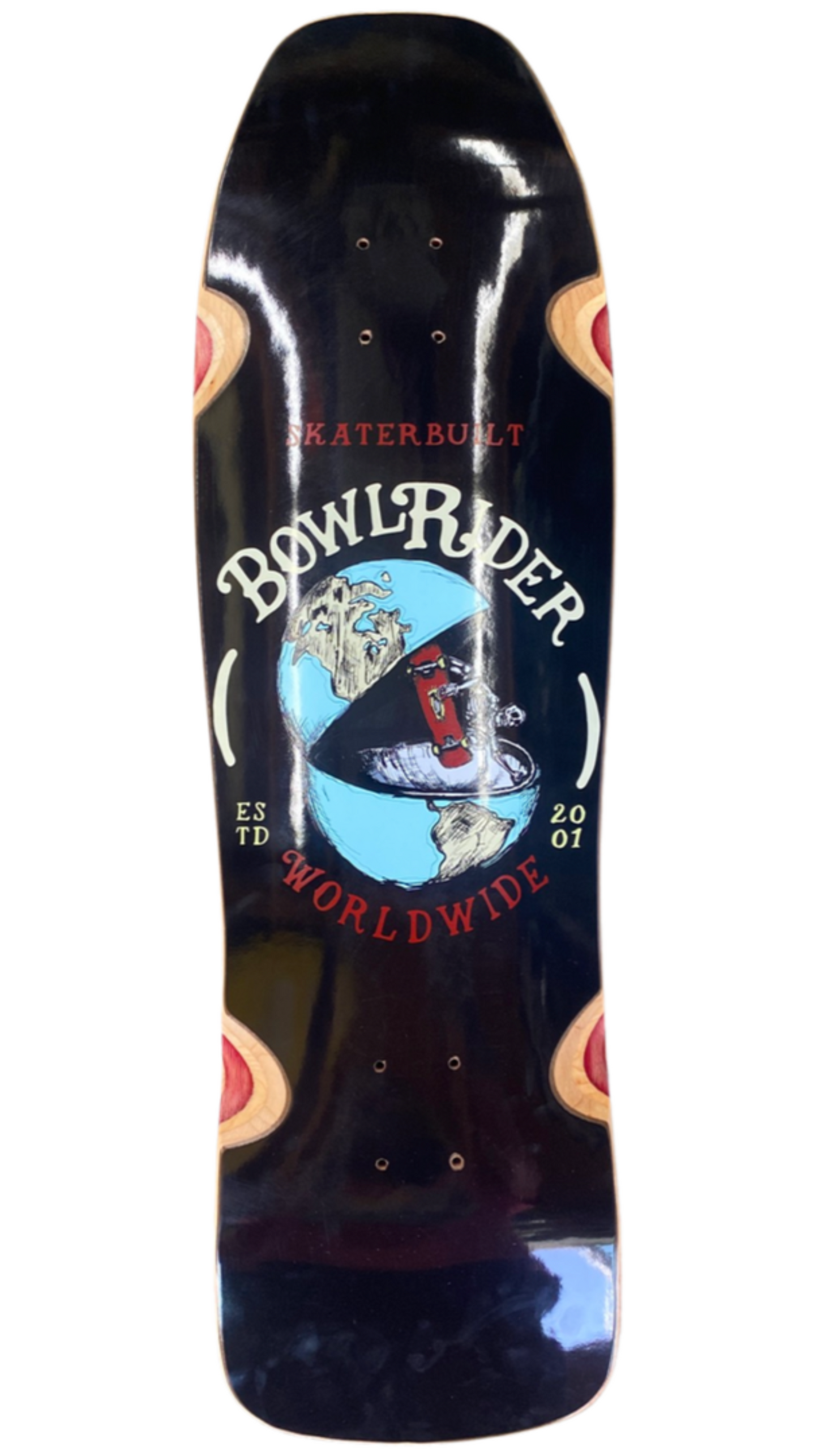 SKATERBUILT 'Bowlrider Worldwide' BLACK 9.5'' Deck