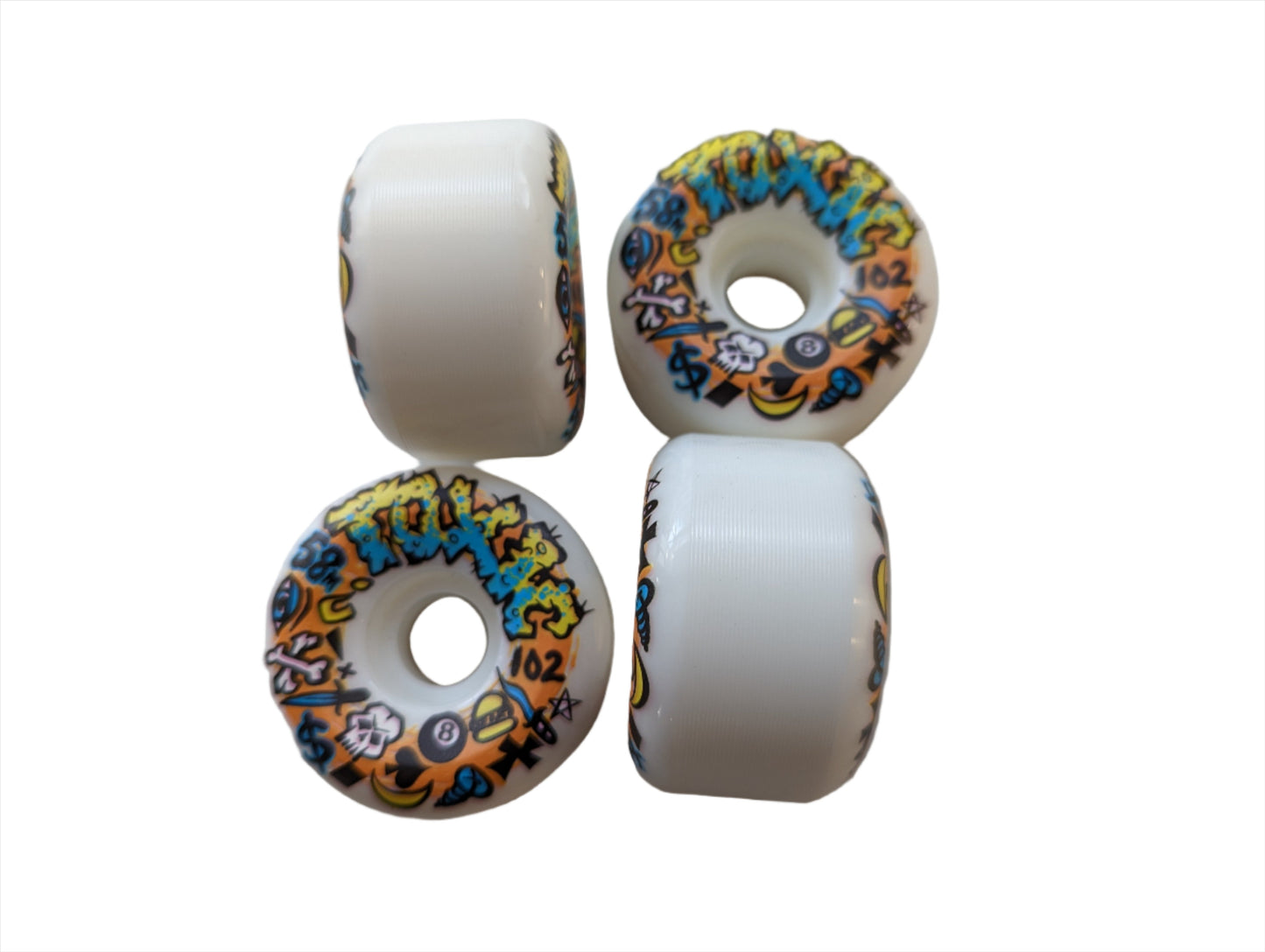 Toxic Team VERY HARD Wheels 58mm/102a - WHITE