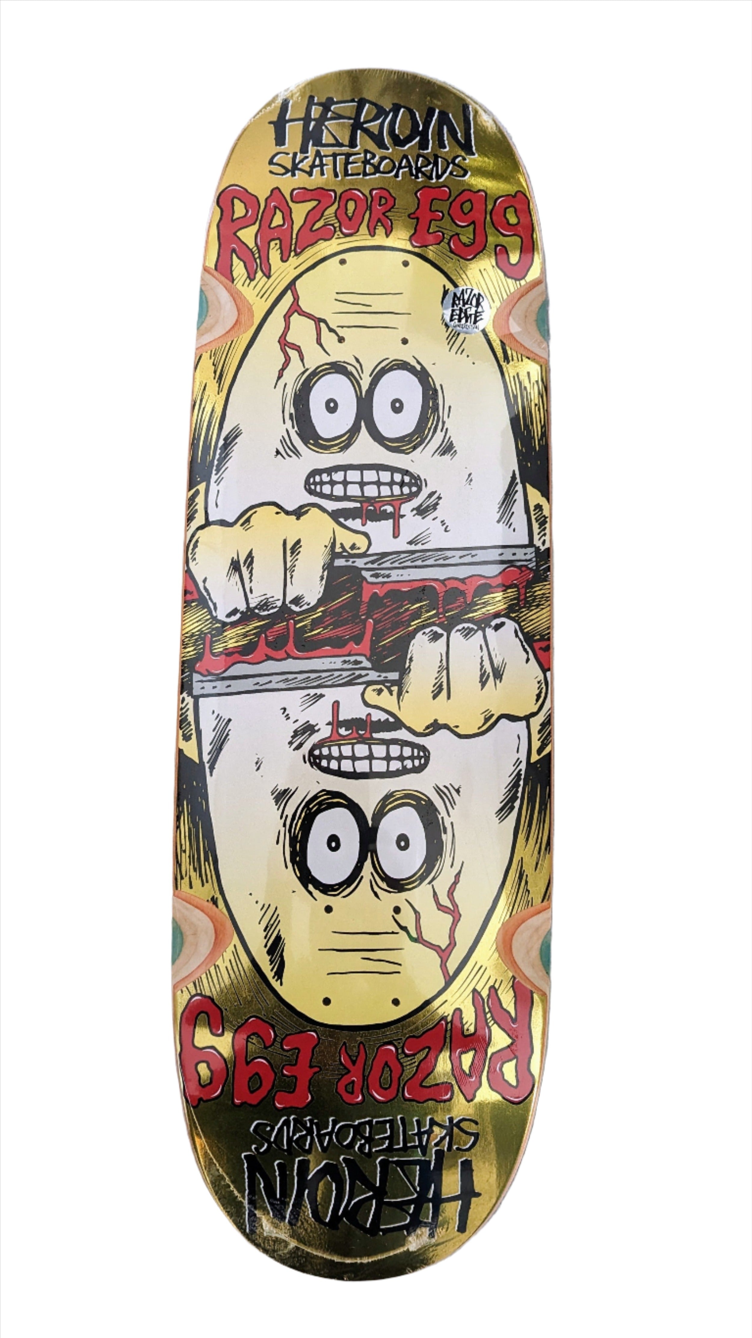 HEROIN - ‘Razor Egg Gold’ Symmetrical 9.5″ Deck