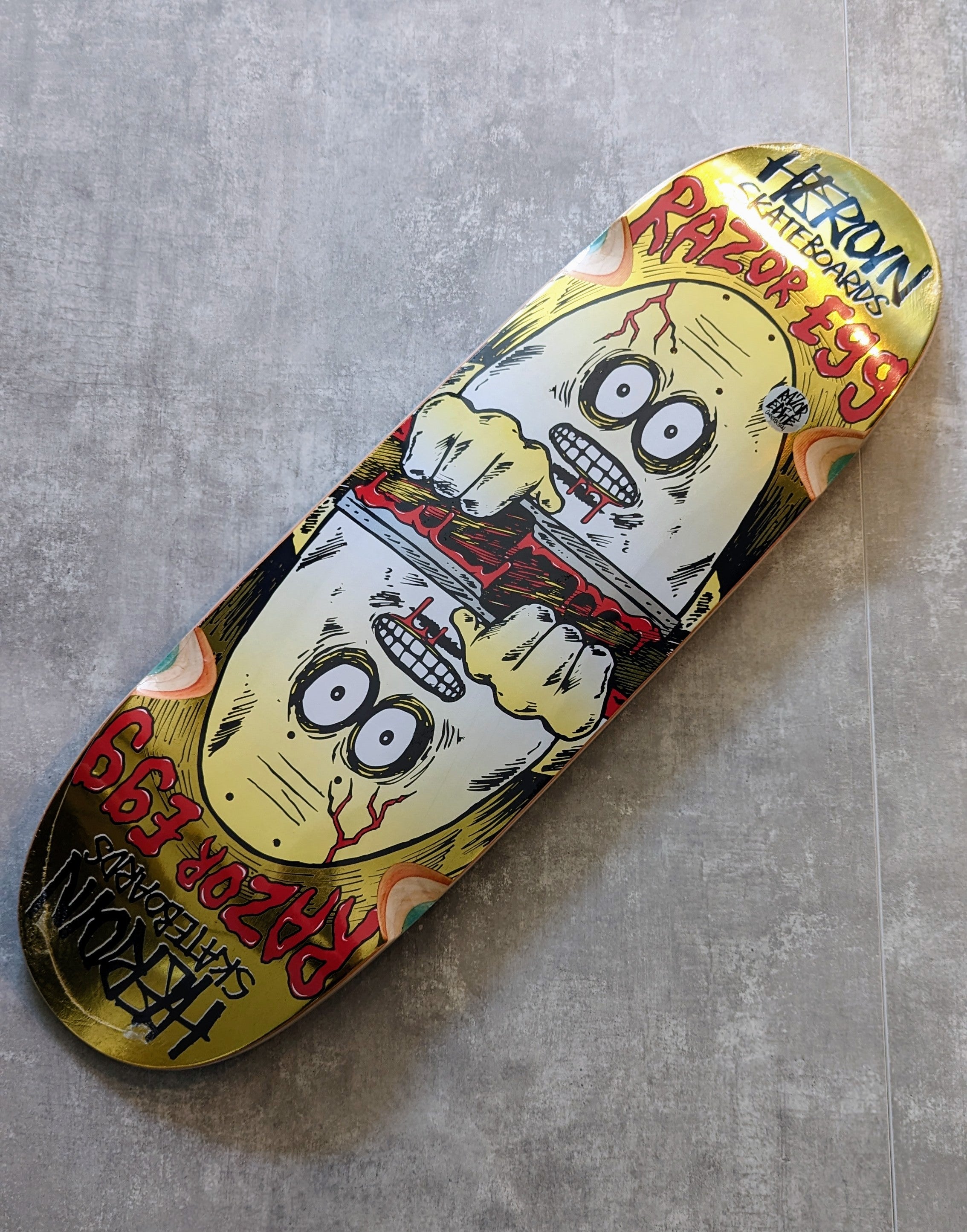 HEROIN - ‘Razor Egg Gold’ Symmetrical 9.5″ Deck